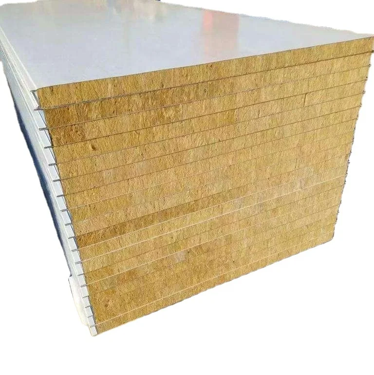 Sandwich Panel /exterior Wall Thermal Insulation Board for Building Steel Material rock wool Board Metal Customized SF