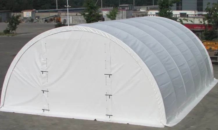 SS304015 Single Trussed Galvanized Steel Tube Frame Dome Storage Shelter