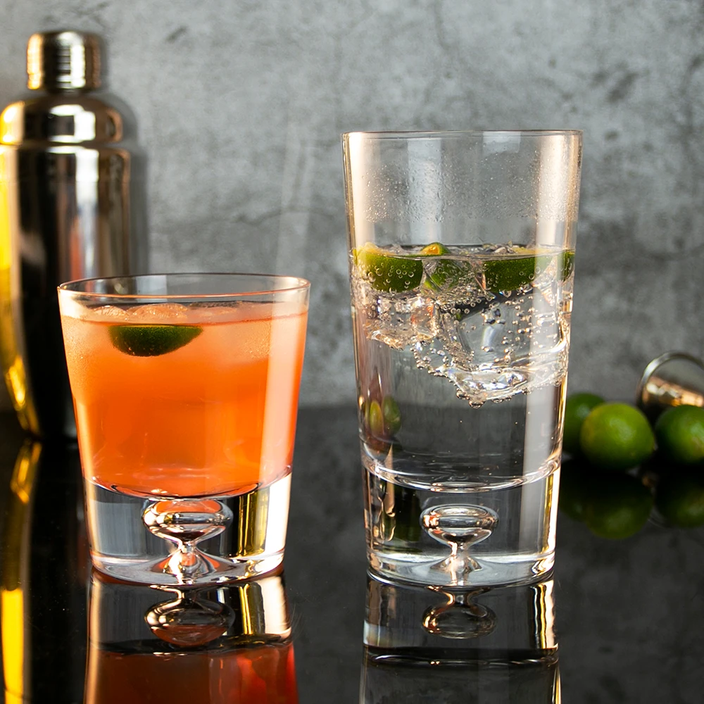 Выдунные в ручную из без примесей свинца и с украшением в виде кристаллов на высоком-шар из стекла с airbubble