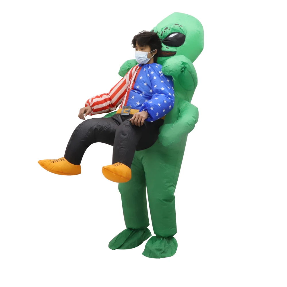 New Arrivals Factory Customized Low MOQ Waterproof Cloth Inflatable Mascot Alien Costume For Halloween
