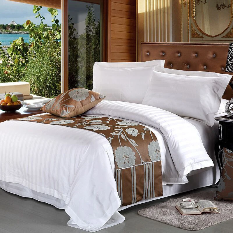 5 Star Hotel Customized King Size Hotel Linens 100% Cotton Hotel Duvet Cover Sets with Pillow