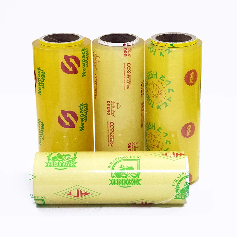 Customization Good Stretch Jumbo Roll PVC Cling Film Food Grade Packaging Plastic Film For Fruit