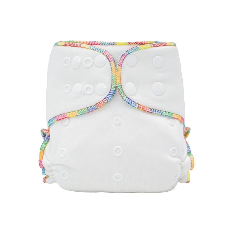 New Arrival Bamboo Cotton Super Soft Non-Disposable New Design OEM Breathable Baby Cloth Diapers Fitted Diaper