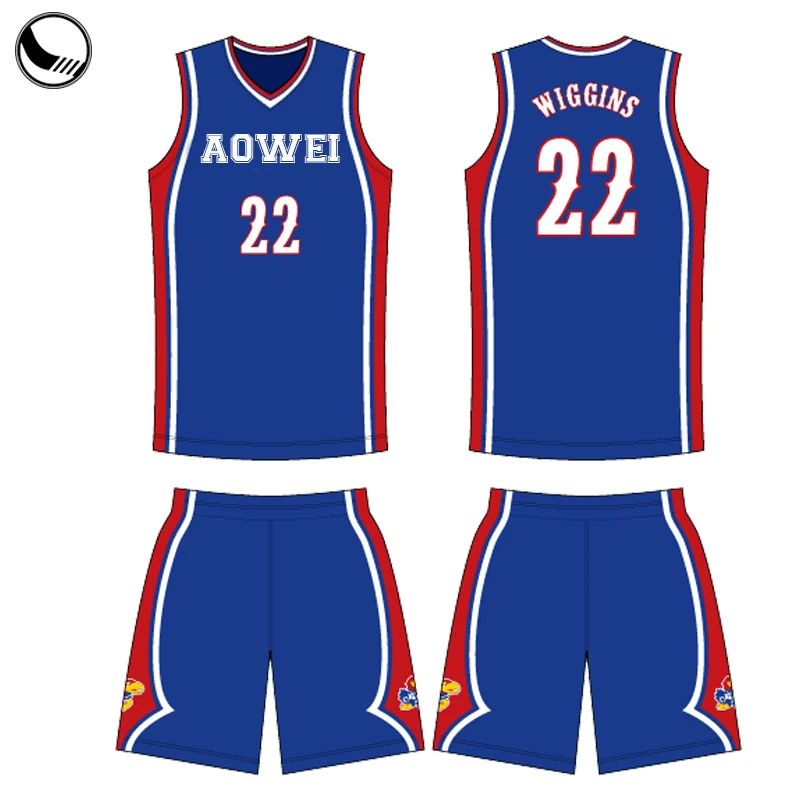 
sublimated basketball jersey uniform design color blue 