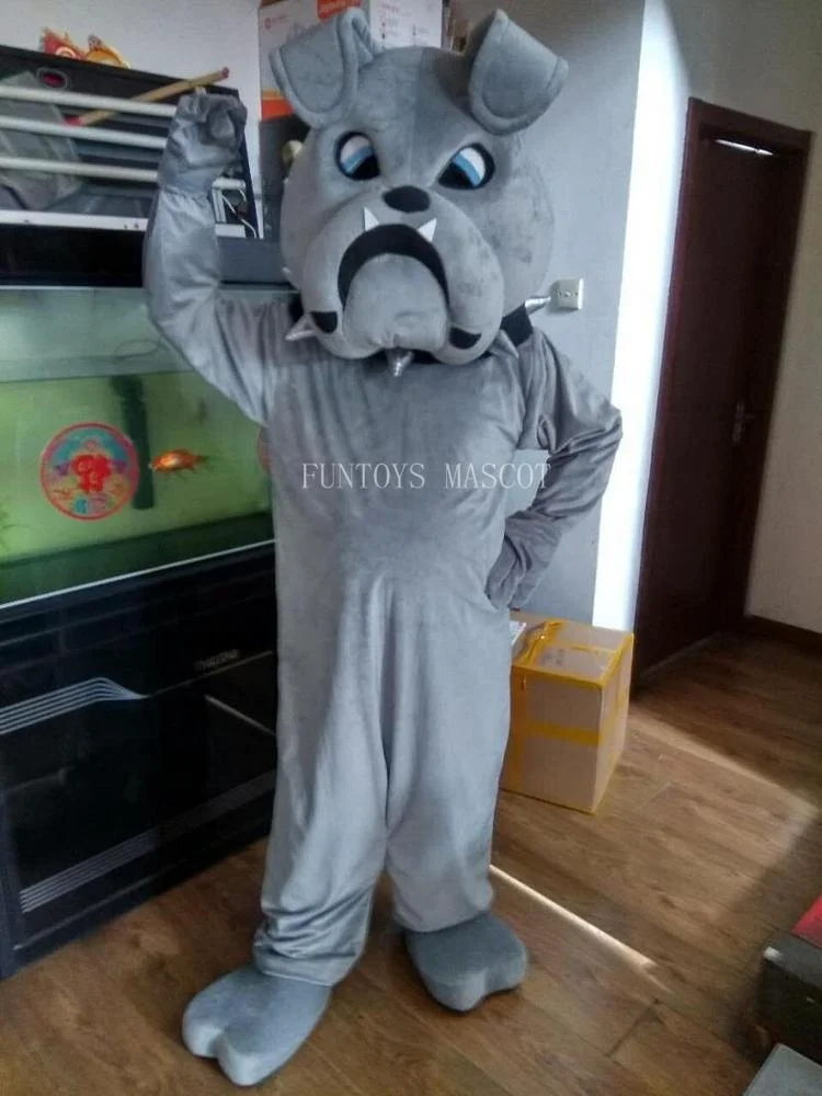 Funtoys custom gray bulldog mascot costumes for carnival