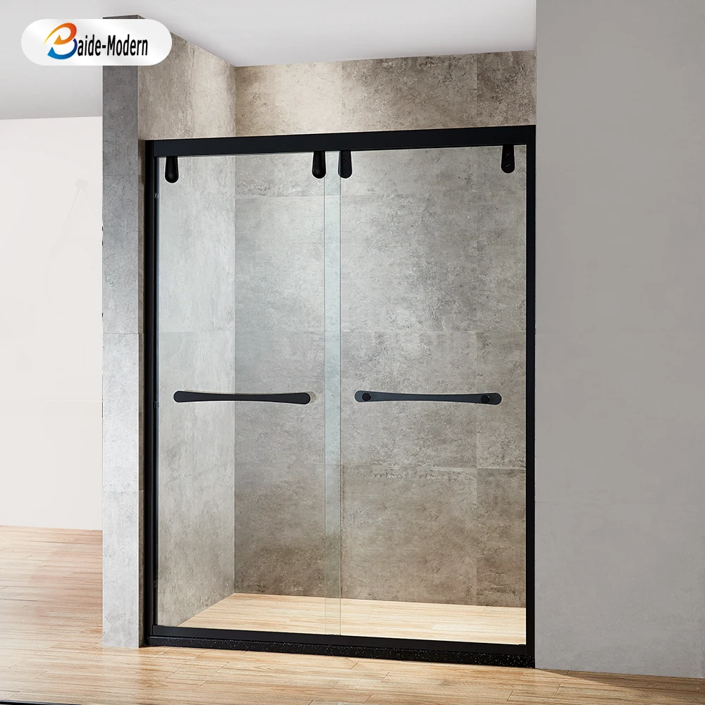 Luxury hotel sliding door waterproof stainless steel material freestanding shower room for bathroom