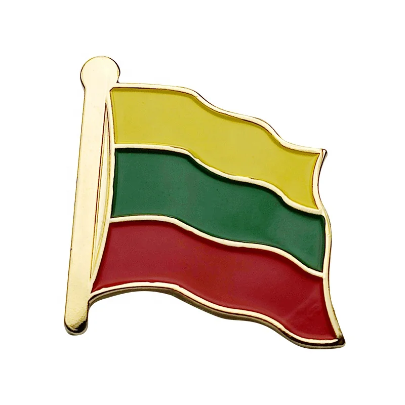 Flag Free Size Lapel Pin For Clothes Best Selling Vietnam Custom Made plating Gold Waving American