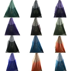 2021 New Design XXL Polyester Spandex Woven Warm Six Arab Muslim Beaded Hijab Scarf Stone Design Cap Hijab