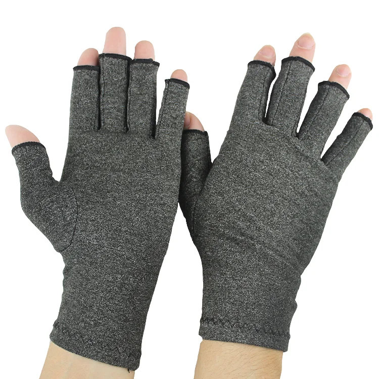 Factory Wholesale Manufacturing Grey Hands Anti Compression Cotton Gloves