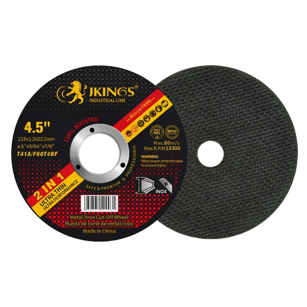 New Arrival 115*1.2*22.2 mm Professional Abrasive Wheel Stainless Steel Cutting Disc with Resin Bond and Fiberglass Backing