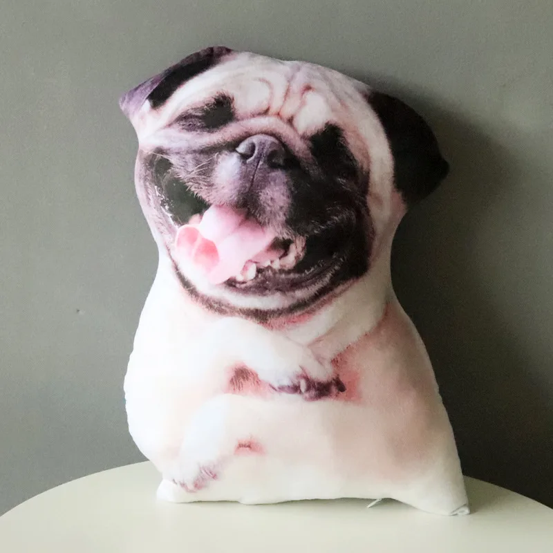 Stuffed Animal Throw Plushie Cushion Pillow Doll Plush Pillow 3D Simulation Dog Pillow For Sofa
