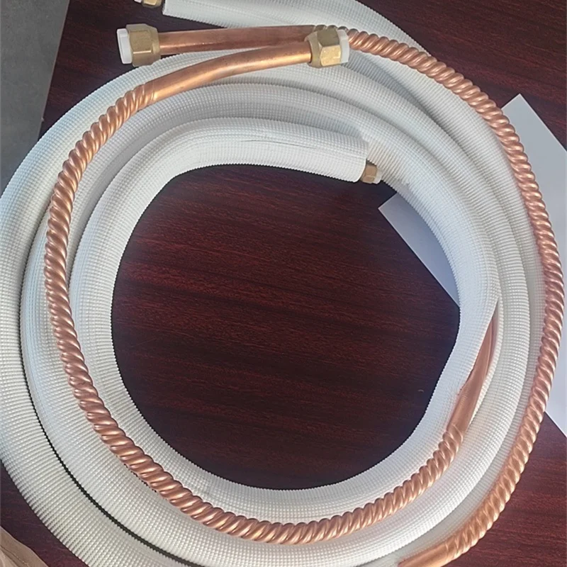 3m 5m 7m Insulated Air Conditioner Copper Tube with Corrugation