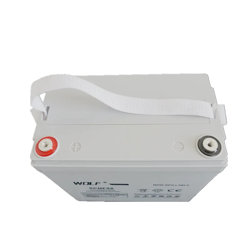 12V 55AH deep cycle rechargeable sealed energy storage  lead acid battery