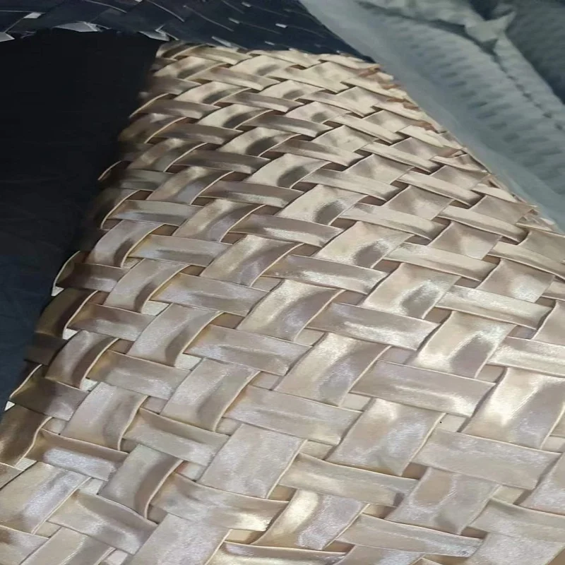 Factory Professional 100% Polyester Microfiber Double Crepe Stripes Jacquard Pleated Chiffon Crepe Fabric For Dress