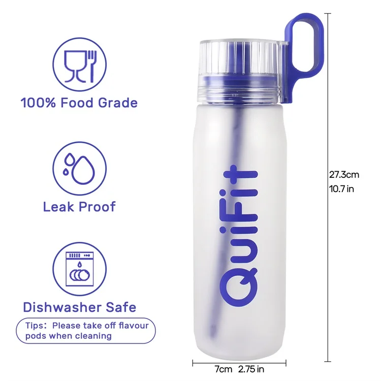 Wholesale Bulk 750ml BPA Free 0 Sugar Sports Air Scent Fruit Flavored Drinking Water Bottles With Flavor Pods