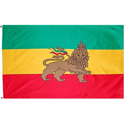 100% polyester 3x5ft custom outdoor flying Rasta weed flag with 2pcs grommets