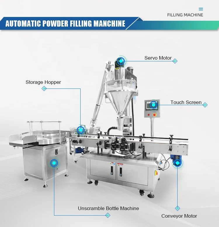 Top Y stainless steel PLC control bottle jar rice protein flour semi-auto milk powder weighing filling machine