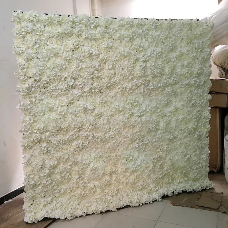 High Quality White Artifical Flower Wall Wedding Backdrop For Decoration