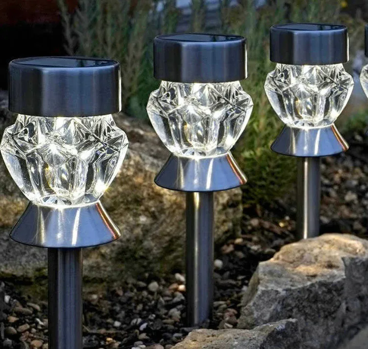 Solar Led Garden Light New Design Factory  Warm White RGB Solar Powered LED Garden Light Pathway Outdoor Waterproof Solar Gar