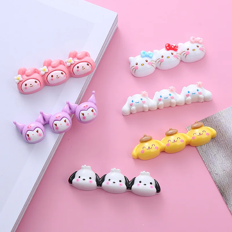 Cartoon Resin Charms Wholesale Sanrio Diy Decoration for Melody Kitty Kuromi for Phone Case