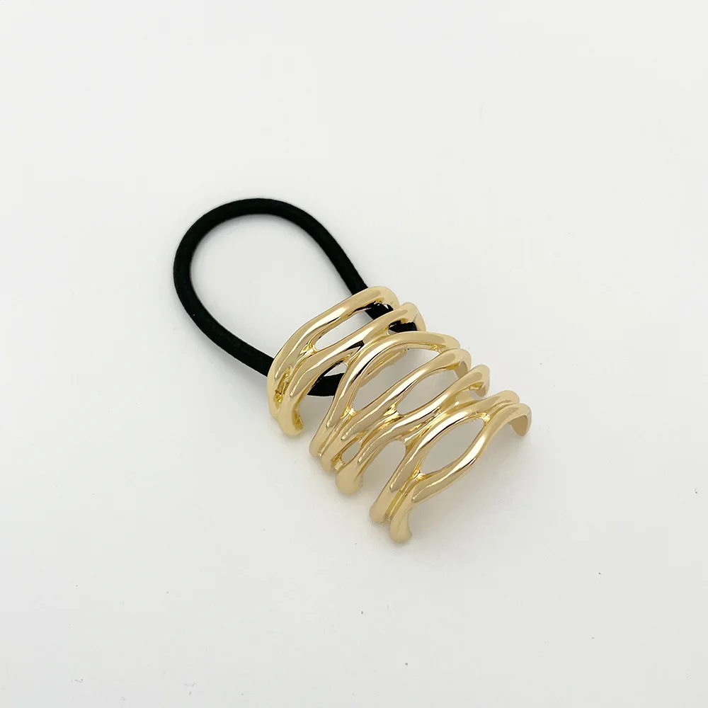 New Style Headdress Alloy Hair Rope Fashion Ponytail Hairpin Round Head Rope Hair Ring Accessories For Women