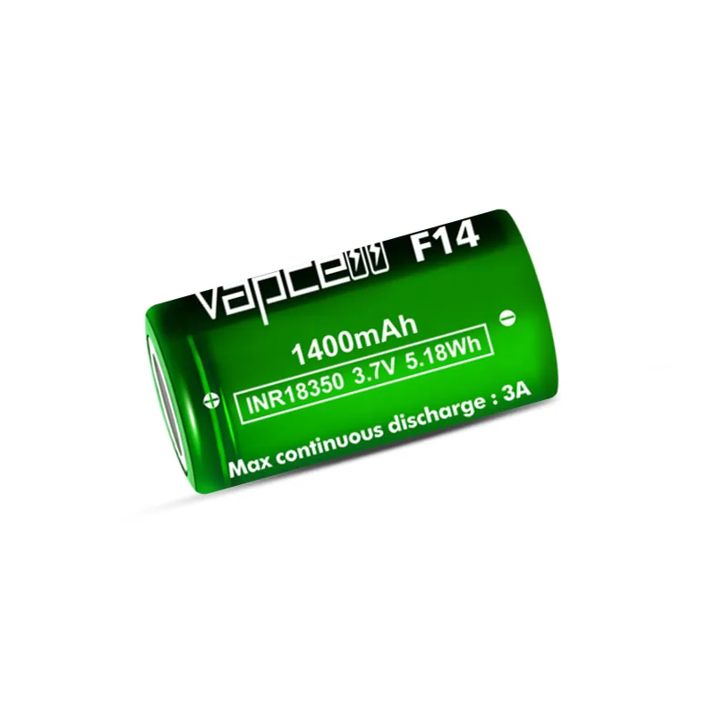 Лучшая цена Vapcell F14 INR18350 1400mah 3A 3 7 V перезаряжаемые литий-ионные батареи для фонарика