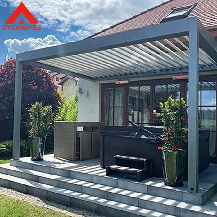 Wholesale Motorized Pergola Awning Aluminum Sun Shade Outdoor Louvered Roof Pergola Kits