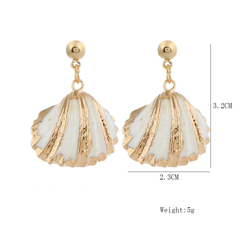 aretes conchas rectangle vintage 14k pearl flower natural small stud avalon round gold turtle white sea cowrie shell earrings