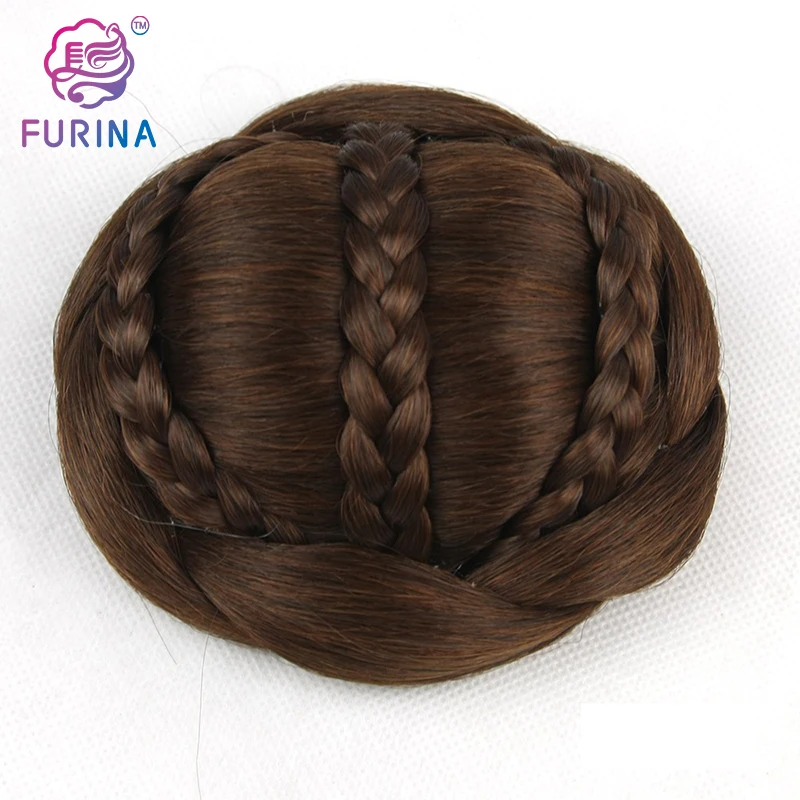 Newest bride hairstyle hair donut bun machine weaving hair Chignon high level synthetic hair bun accessories for women
