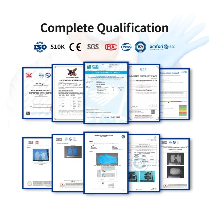 Guantes De Nitrilo De Diamante Mechanical De Textura Elevada Seguros Para Alimentos Industriales Sin Latex Ni Polvo De 8 Mil