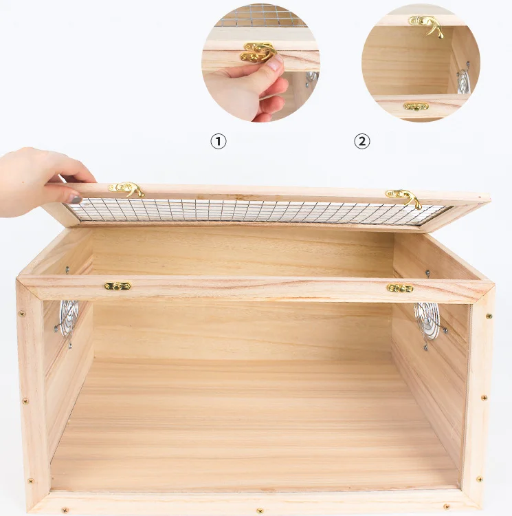 
Meeno Eco-friendly Pet Cage Transparent Large Wooden Hamster Cage 