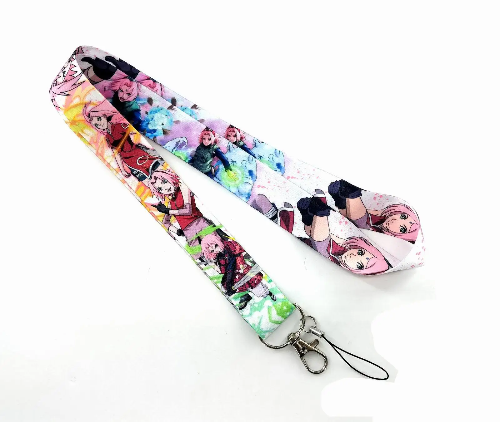 Narutoes Lanyard Keychain ID Card Pass Mobile Phone Badge Neck Strap for Boys and Men