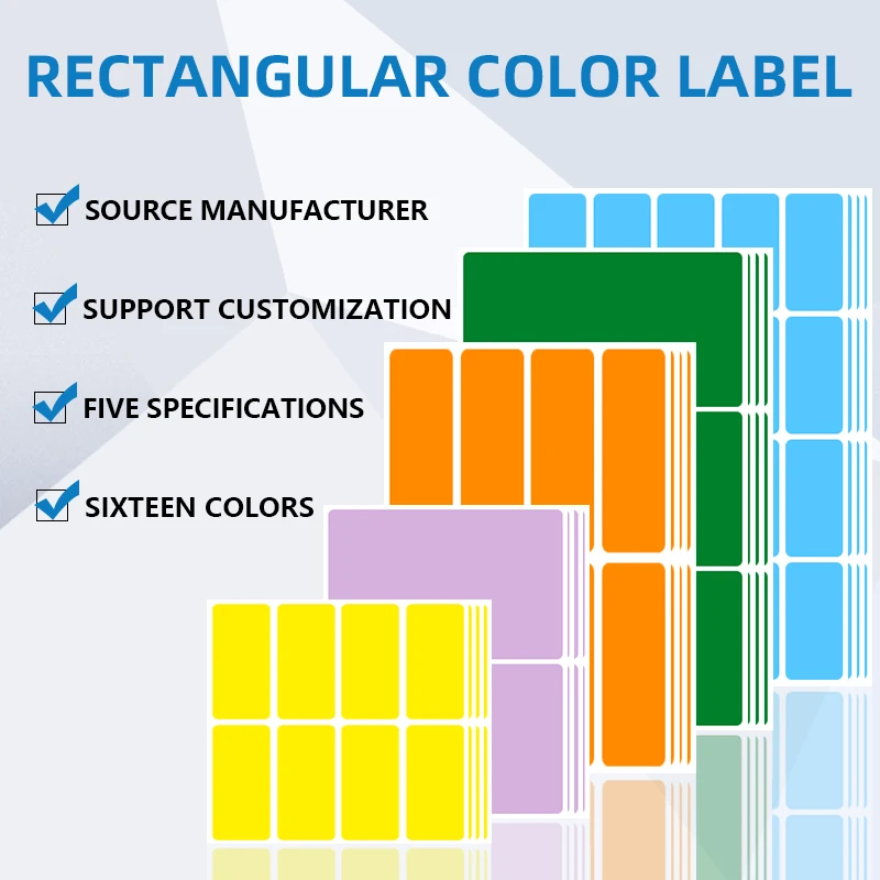 Rectangular 40*19MM Blank Sealing Sticker For Handmade Products DIY Note Gift Self-adhesive Packaging Label
