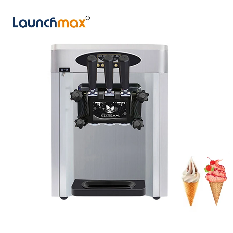 Factory sales best price ice cream machine commercial soft ice cream maker 2+1 flavors ice cream machine