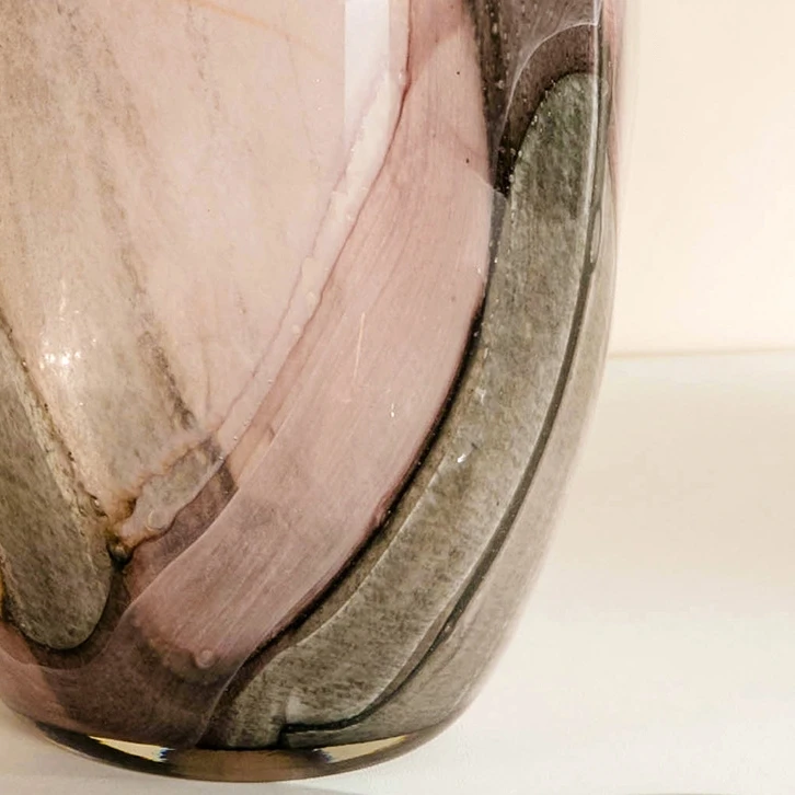 Retro Chinese Ornamental Handmade Single Flower Vase The Flat Glass Bud Vase Vase For Flower Arrangement