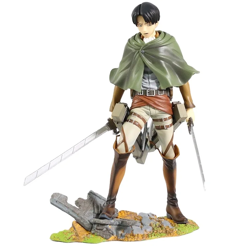 hot sale custom action figure toy anime-figur 19cm Attack on Titan Levi Ackerman GK Statue Collectible Figure Model Toy