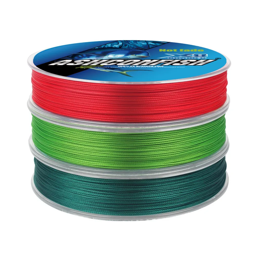 OEM ODM spool 500M 1000M 4 8 braid 100lb colorfast PE braid fishing line friendly