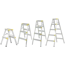 Manufacturers Jinhua stairs Household 4 Step Aluminum foldable Ladders Double Side