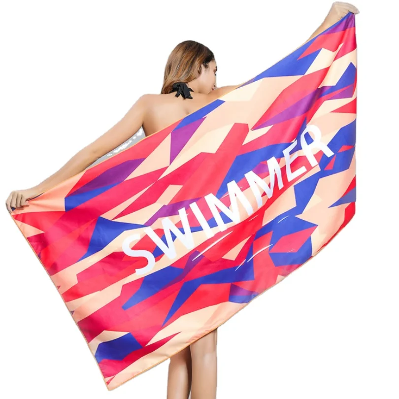
 Настраиваемое пляжное полотенце из микрофибры с шелковым принтом  