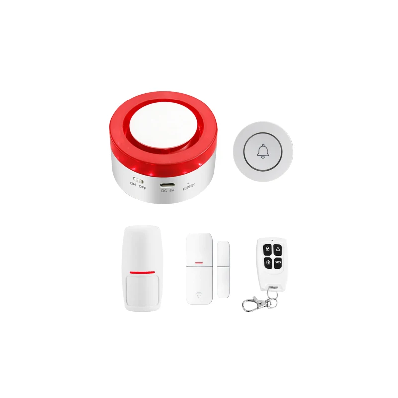 JC smart home security alarm system wifi alarm system home security with window door contact iOS Android APP control