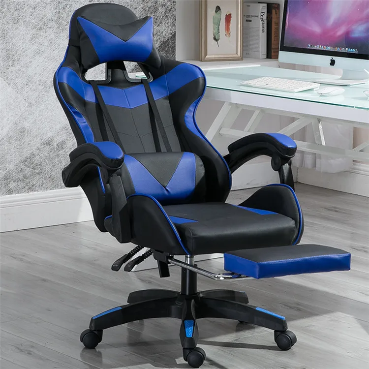 
Sillas Gaming Chair 2020 Cheap Leather Fabric Reclining White PC Gamer Racing Style Office Computer Racing With Wheels 