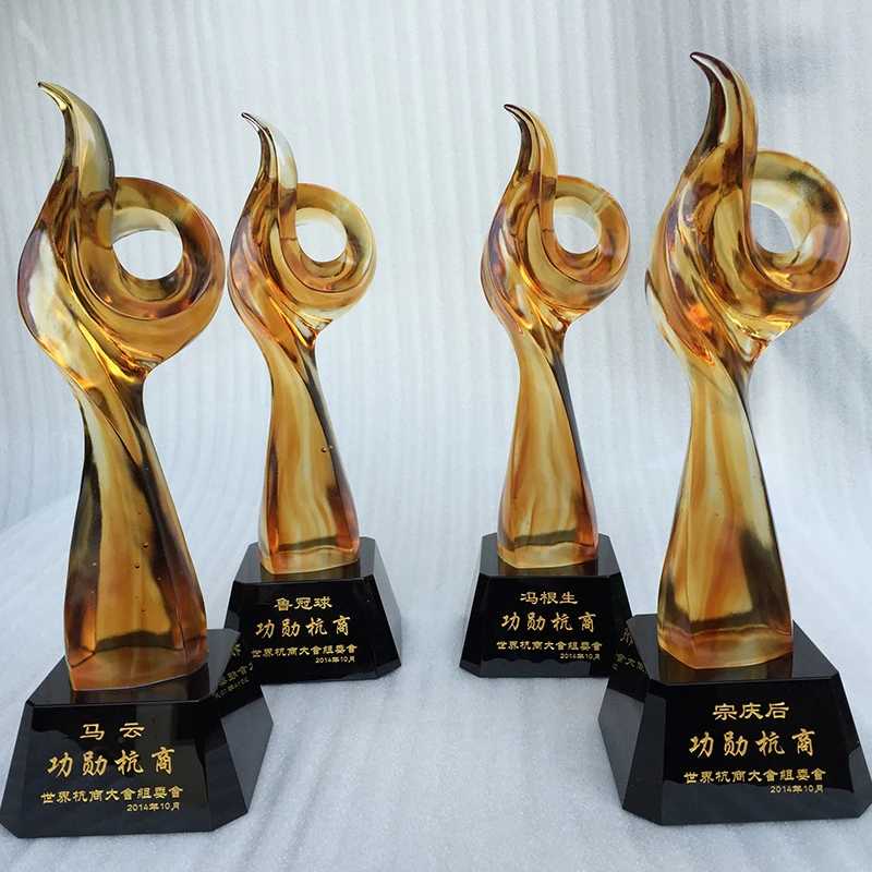 Jadevertu liuli Excellent award trophy for corporate opening ceremony  Competition event souvenir
