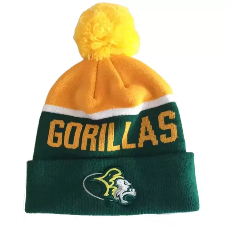 Модные высококачественные акриловые теплые зимние шапки, шапки, вязаные шапки для взрослых и детей, шапочка с индивидуальной вышивкой логотипа с помпоном