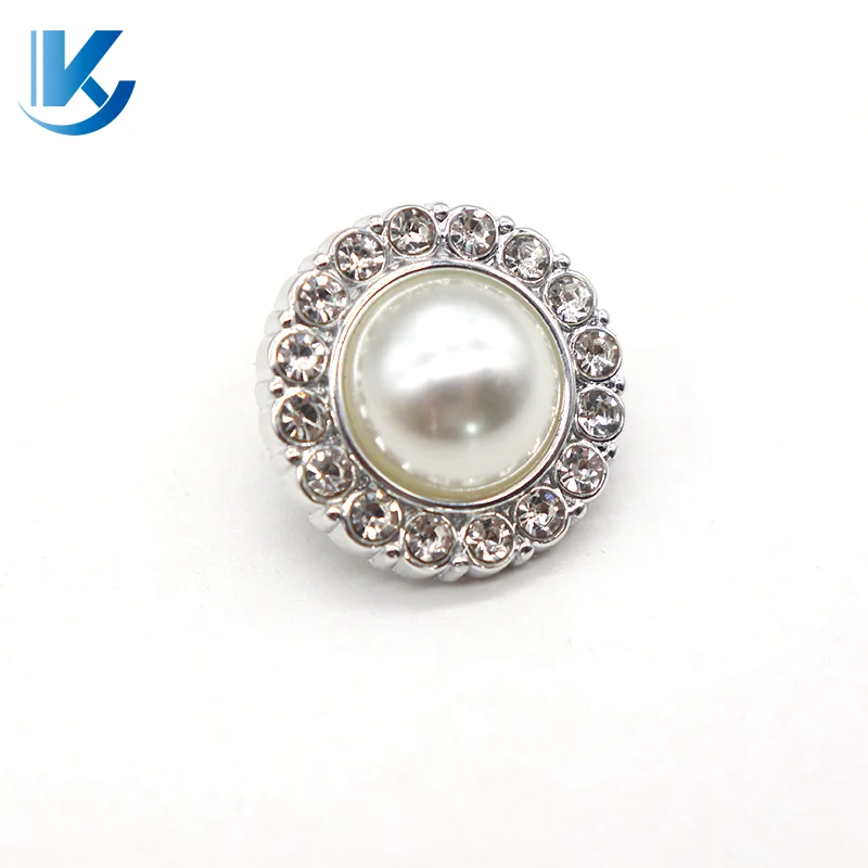 KY Factory Wholesale High Quality Decorative Flowers Sewing Button Gold Pearl Shank Buttons For garment buttons