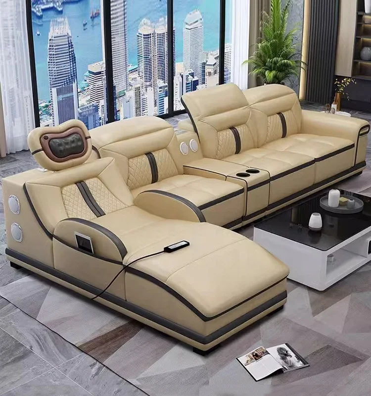Living room multifunctional intelligent sofa, electric massage sofa, leather intelligent massage sofa