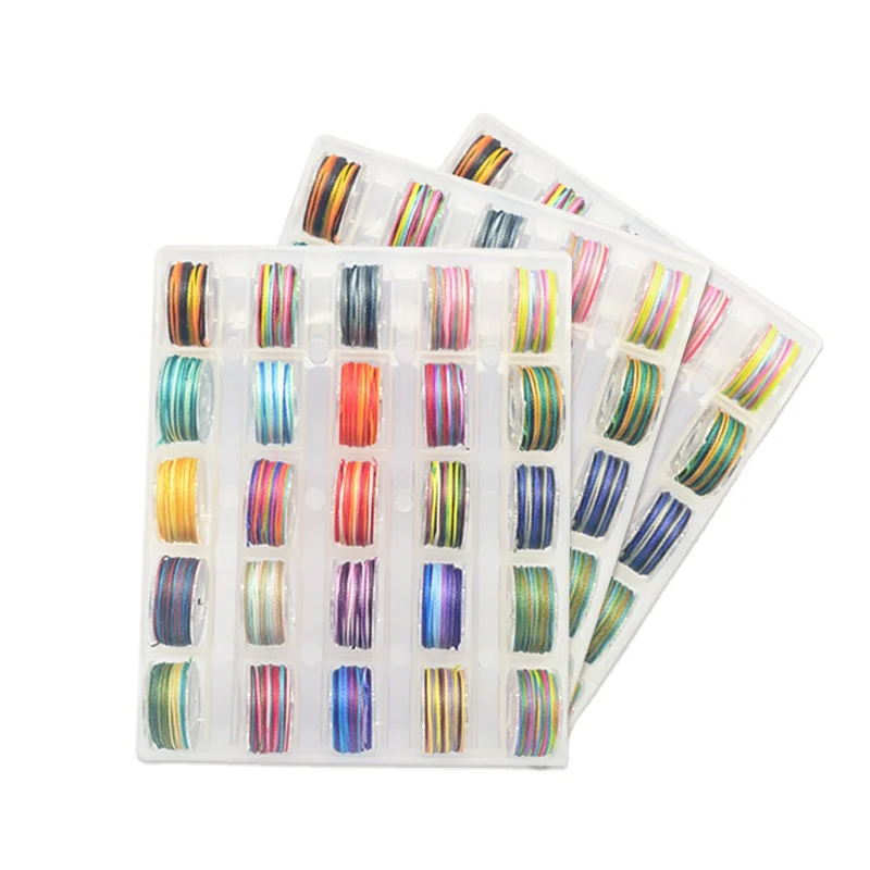 25 Colors Hilo Encerado Waxed Polyester Thread High Tenacity Flat Wax Thread For Hand Sewing Machine