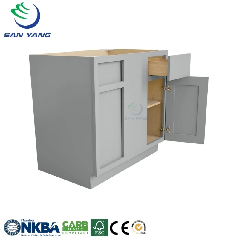 American style framed solid wood kitchen cabinets vietnam factory high quality plywood kitchen cabinets with island