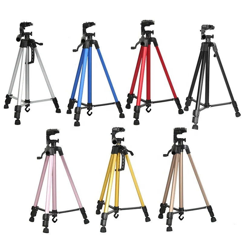 
3366 Professional And Lightweight Colorful Tripod For Camera And Video Made Of Aluminium Alloy 