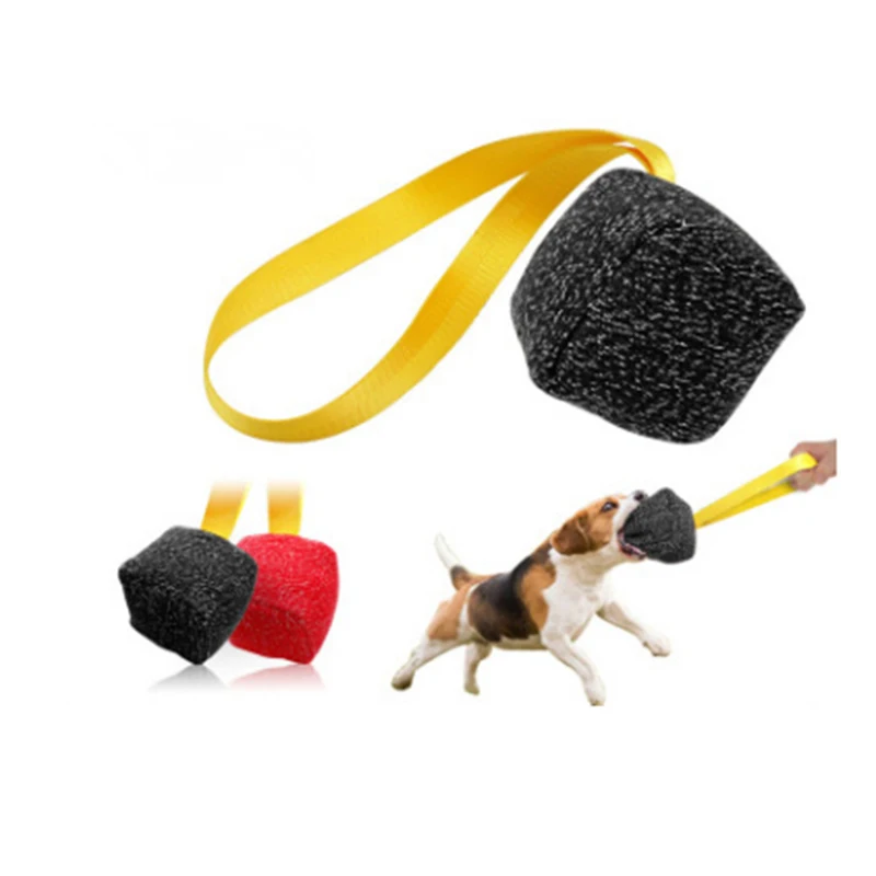 Pet Dog Toys Interactive Thick Hemp Dog Bite Pillow Tug Toy Strong Handle Great for Training Pitbull Small Medium Dogs