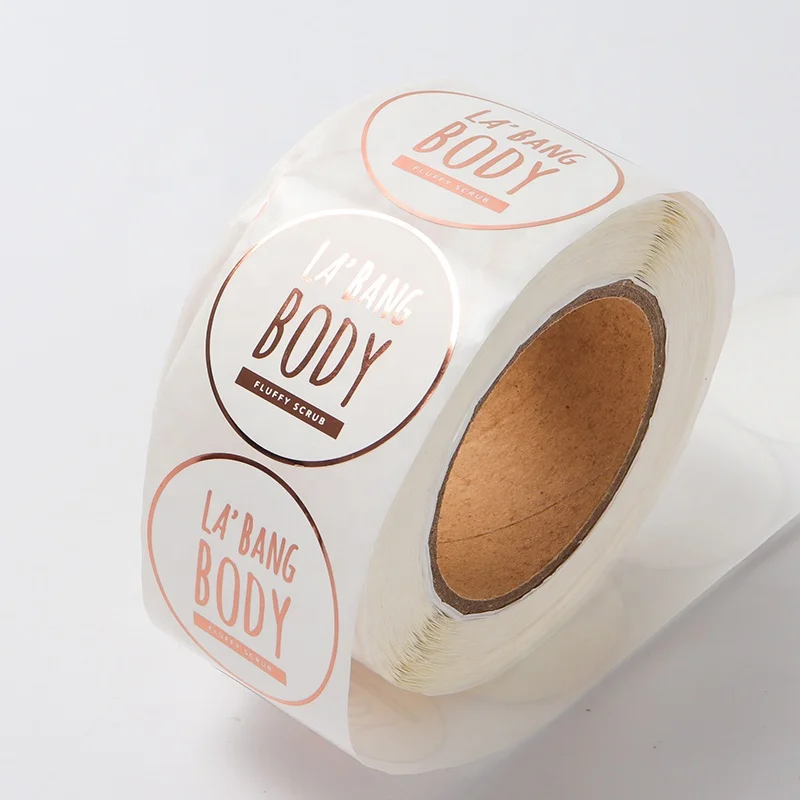 Custom adhesive private cosmetic clear bottle logo sticker cosmetic ingredient label white label cosmetics